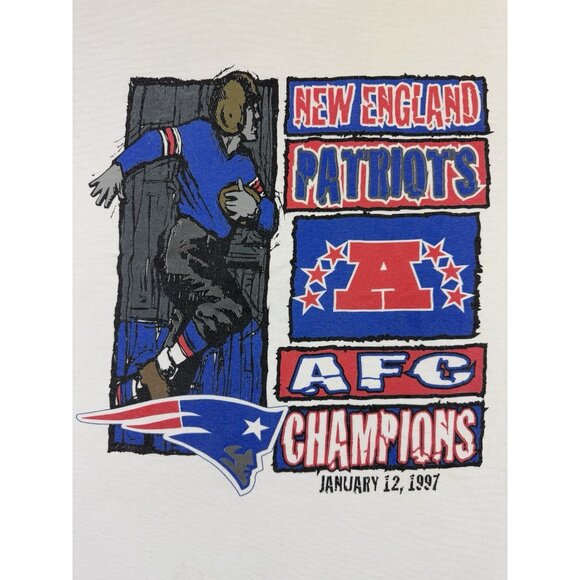 Rare Vintage Starter 90s 1997 NFL New England Patriots Football XL AFC Champions - Picture 3 of 15